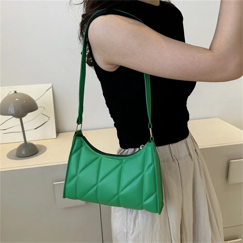 Trendy Y2K Shoulder Bag (Padded or Snake Leather Style)