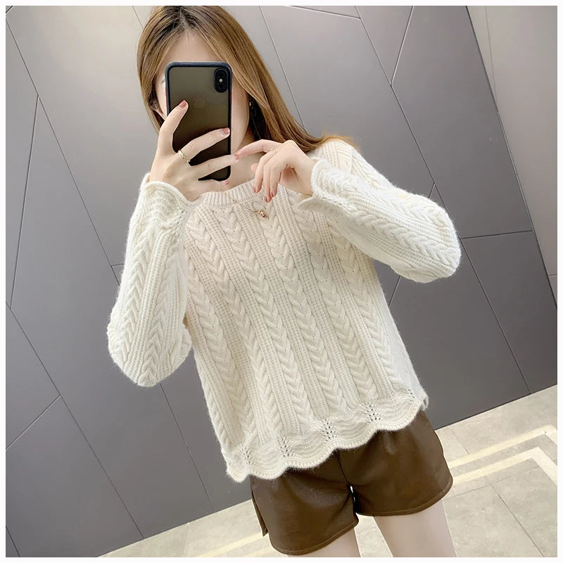 Cozy & Fluffy Knitted Pullover