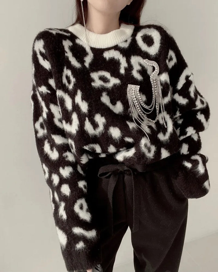 Knit Leopard Sweater