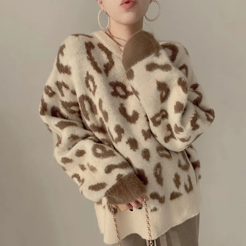 Knit Leopard Sweater