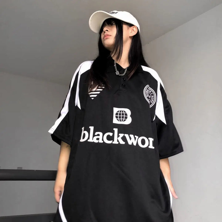 "BLACKWORK" Oversized Sweater