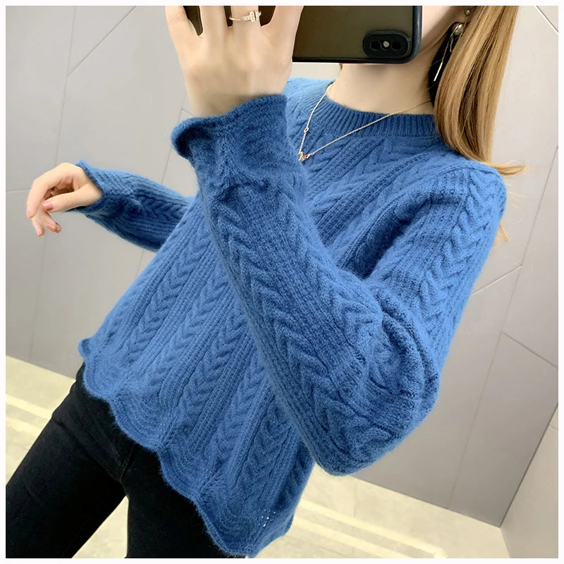 Cozy & Fluffy Knitted Pullover