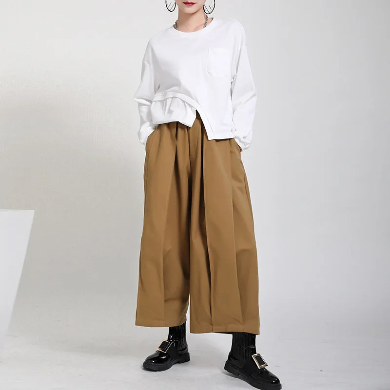 One Size: Oversized Wide-Leg Cozy Trousers