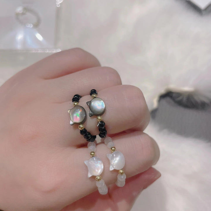 Moonstone Cat Finger Ring