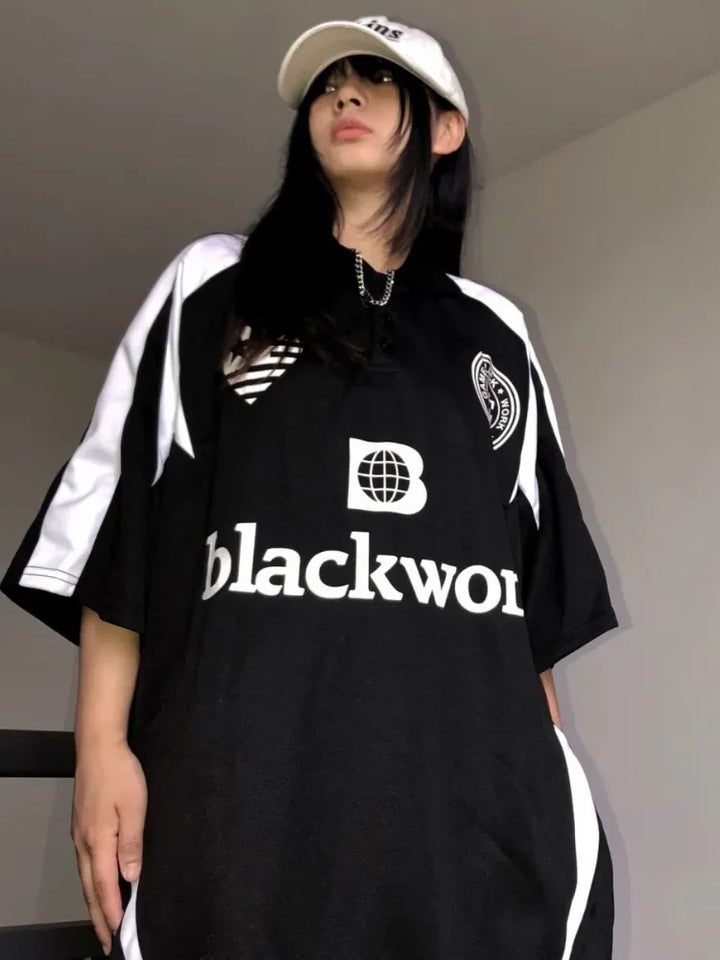 "BLACKWORK" Oversized Sweater