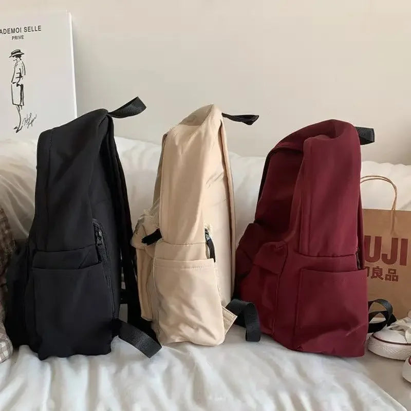 Casual Backpack With Zippers