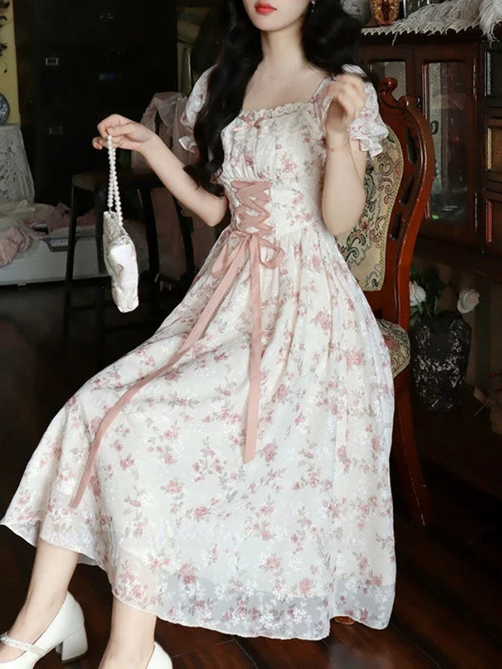 Kawaii Princess-Like Fairy Dress With Cute Pink Ribbon