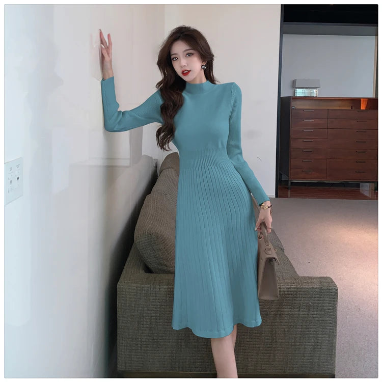 Chic Midi Knitted Dress