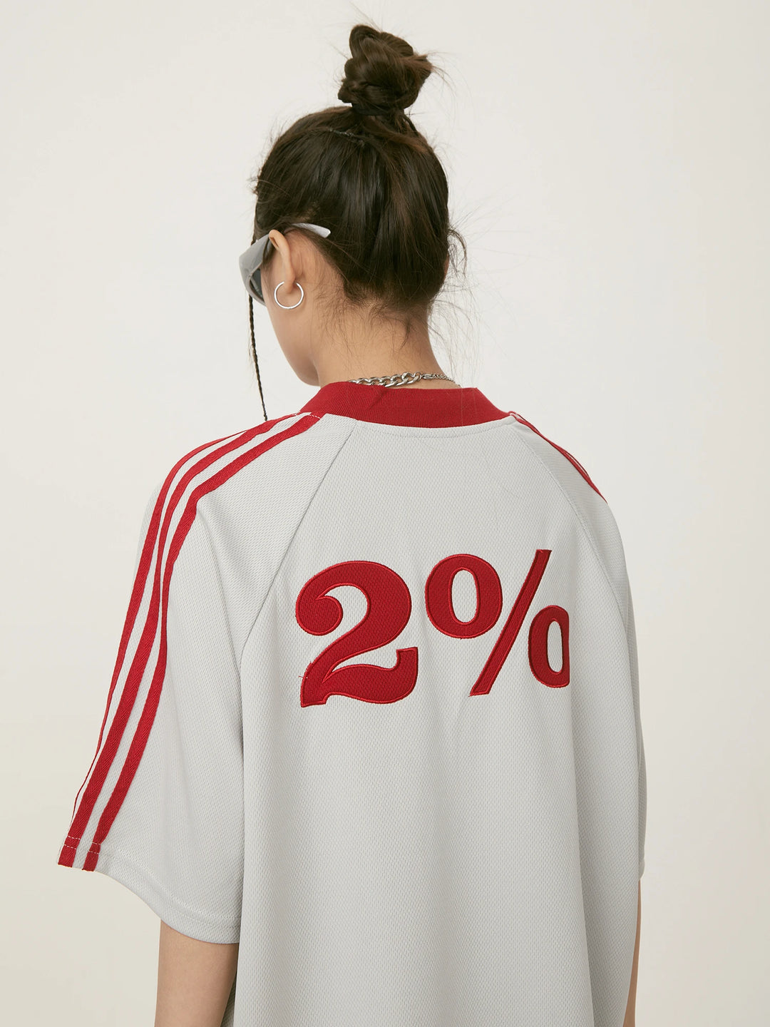 "ROCKSTA" Oversized Sport Tee "2%" Printed Back