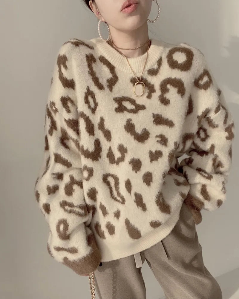 Knit Leopard Sweater